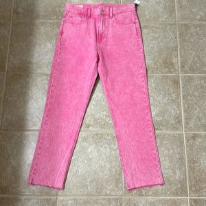 GAP Pink Cheeky Straight Hi-Rise Jeans